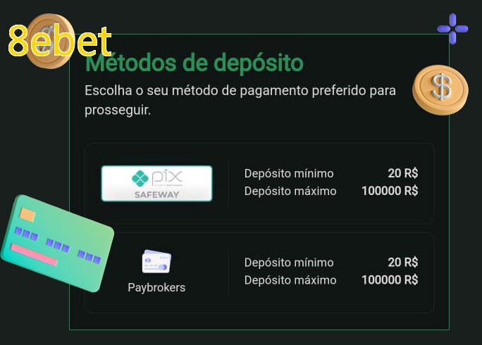 O cassino 8ebetbet oferece uma grande variedade de métodos de pagamento